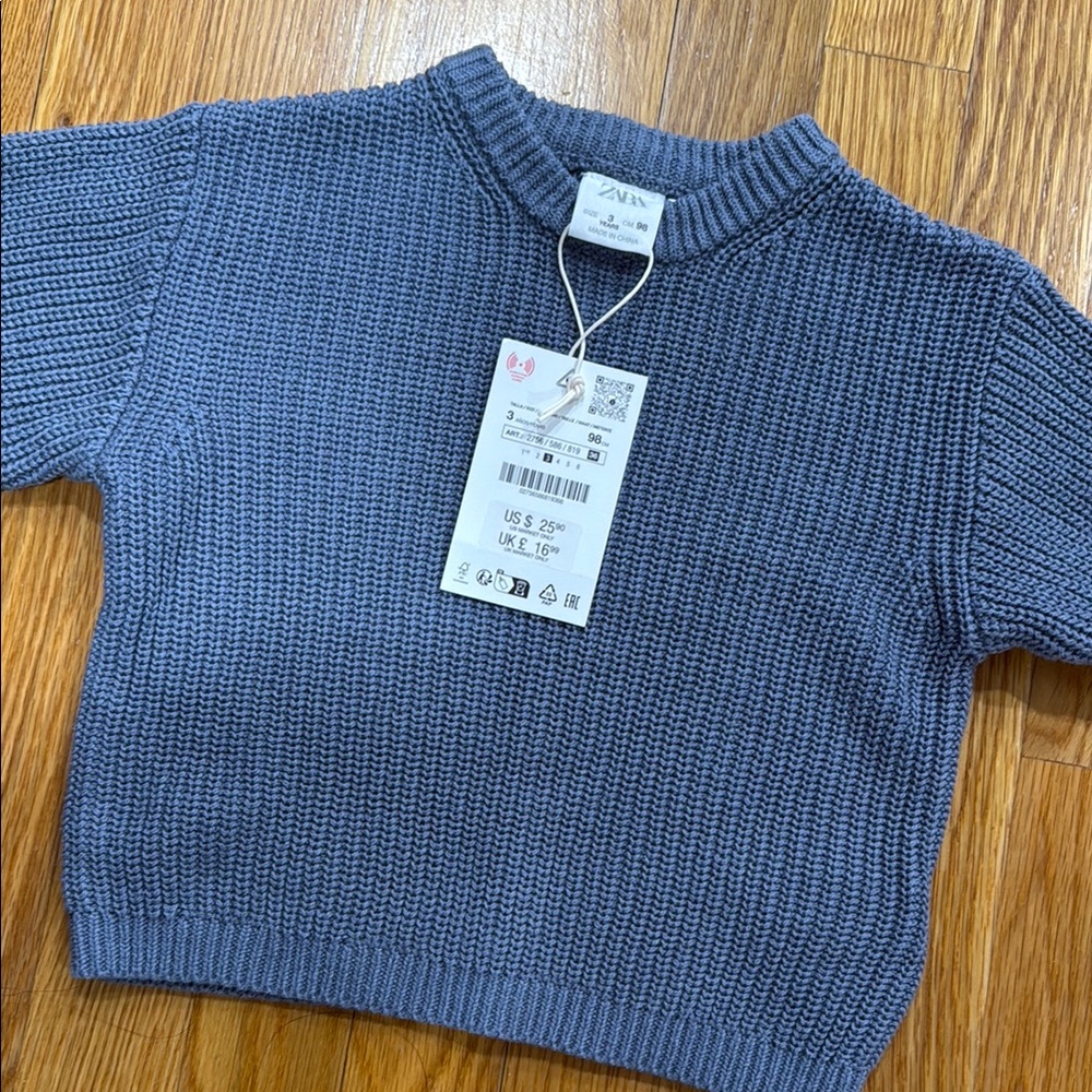 Zara Blue Knit Sweater